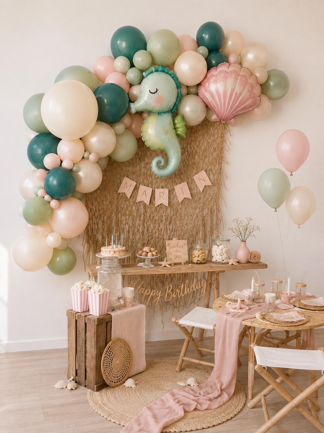 Ocean Balloon Garland Kit | Mermaid Birthday Party Decor