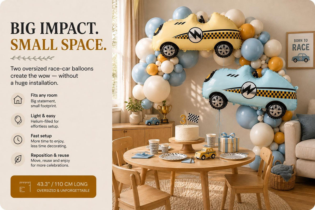 Race Car Balloon Garland Kit | Race Birthday Party Decor