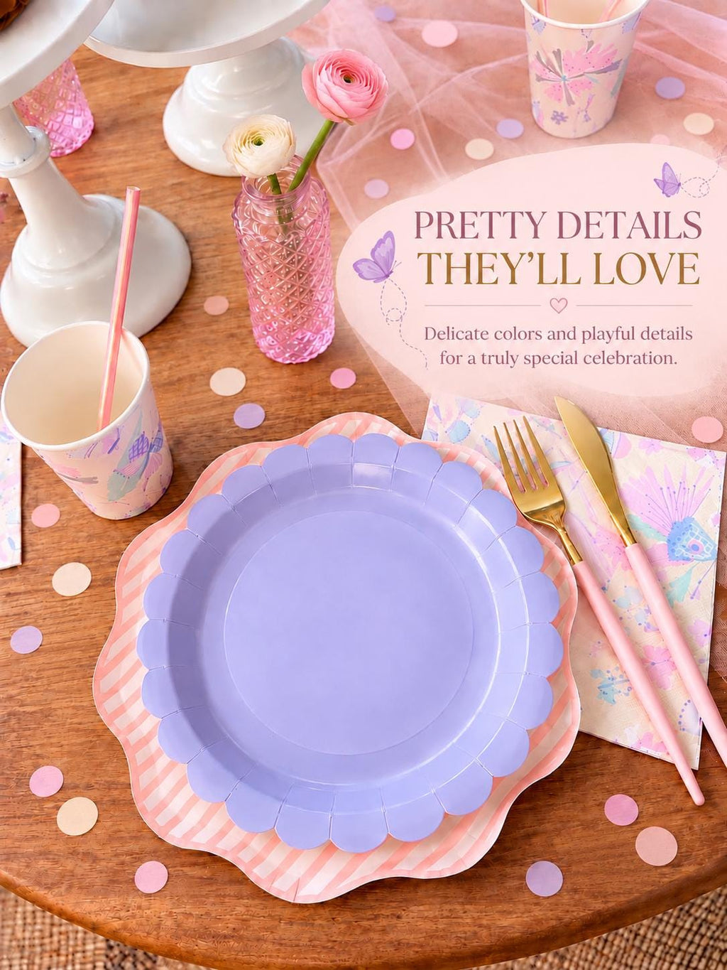 Unicorn Party Table Set for 8 | Unicorn Birthday Tableware