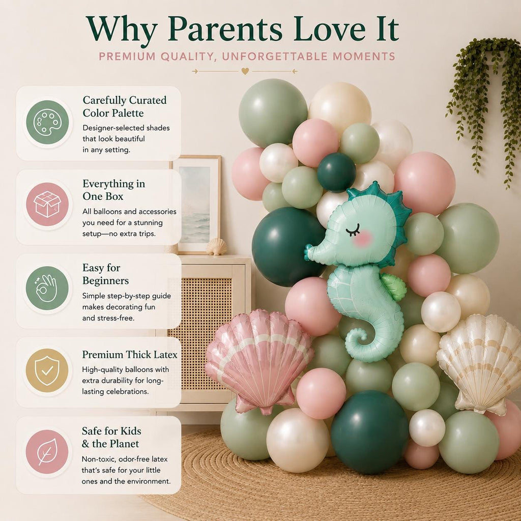 Ocean Balloon Garland Kit | Mermaid Birthday Party Decor