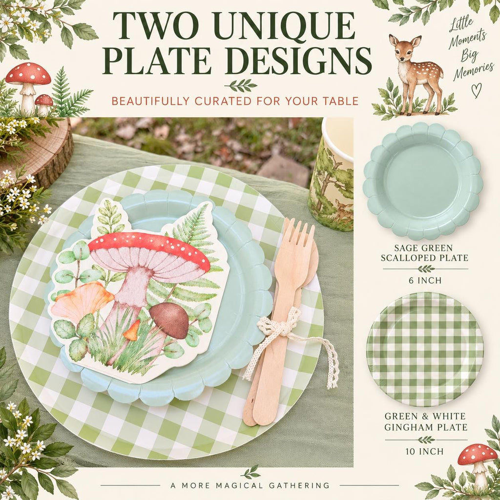 Woodland Party Table Set for 8 | Forest Birthday Tableware