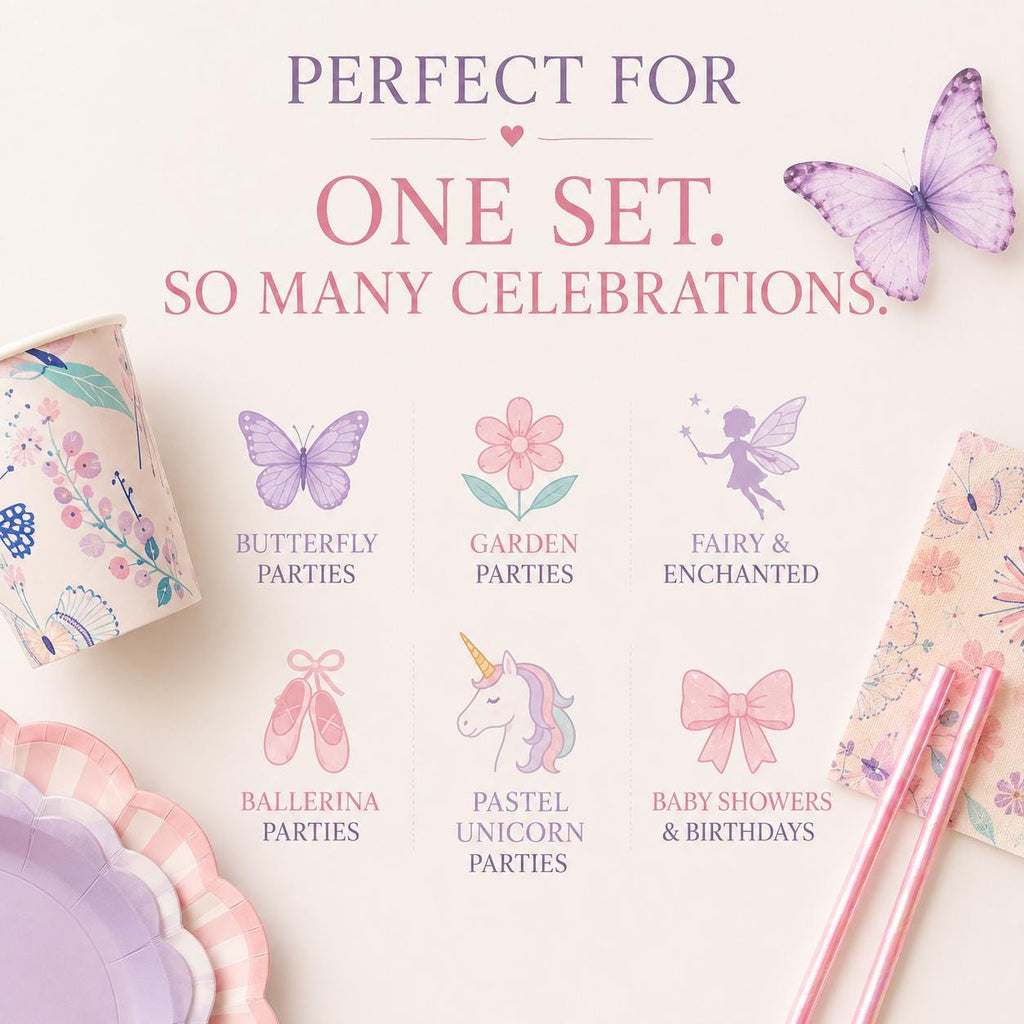 Unicorn Party Table Set for 8 | Unicorn Birthday Tableware