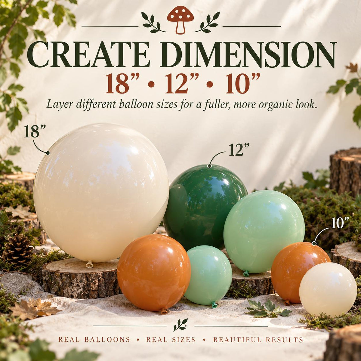 Forest Balloon Garland Kit | Woodland Birthday Party Decor