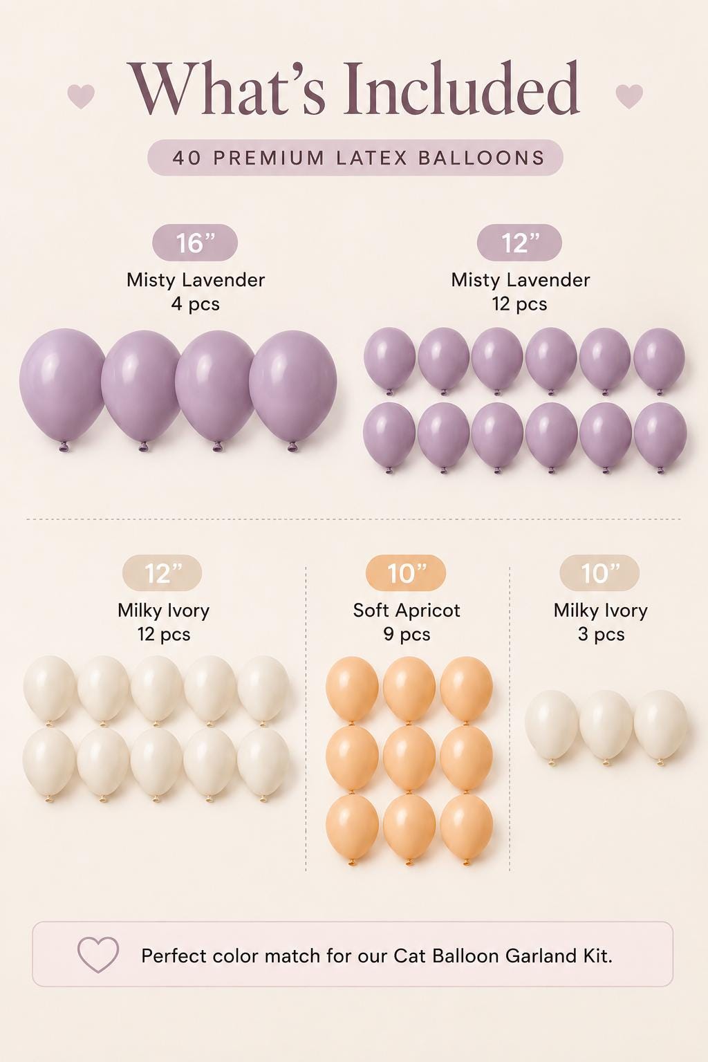 Pastel Balloon Add-On Set | 54 Latex Balloons