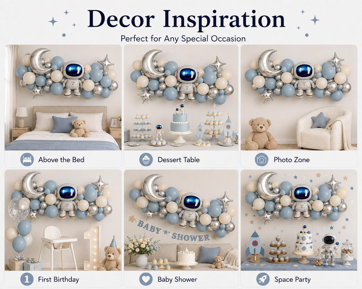 Space Balloon Garland Kit | Astronaut Birthday Party Decor