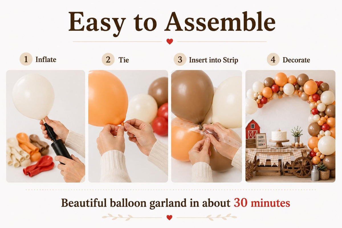 Farm Balloon Garland Kit | Barnyard Birthday Party Decor