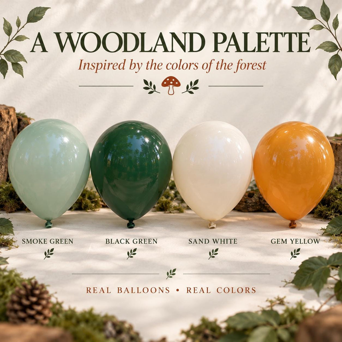 Forest Balloon Garland Kit | Woodland Birthday Party Decor
