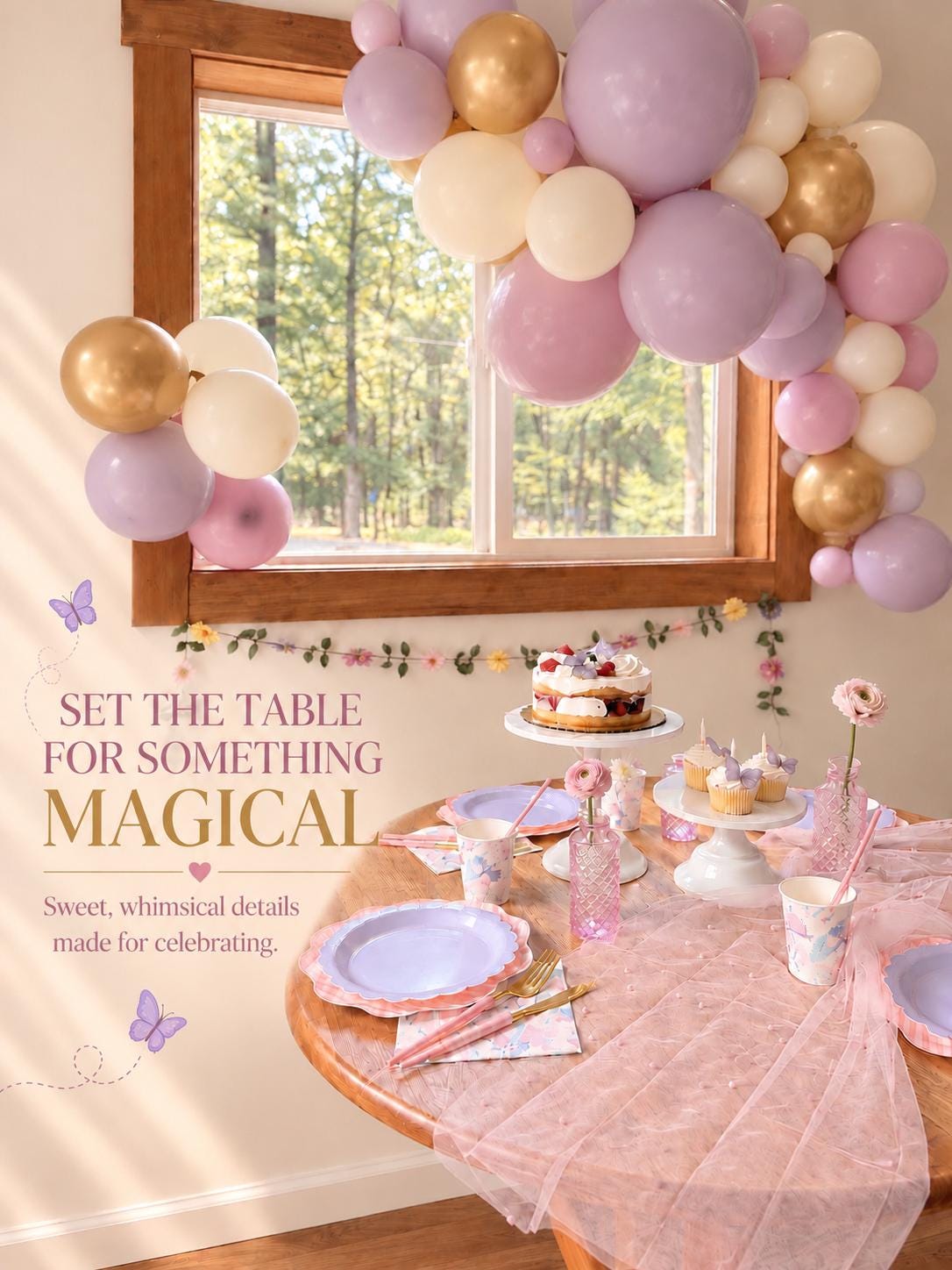 Unicorn Party Table Set for 8 | Unicorn Birthday Tableware