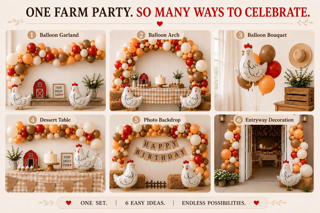 Farm Balloon Garland Kit | Barnyard Birthday Party Decor