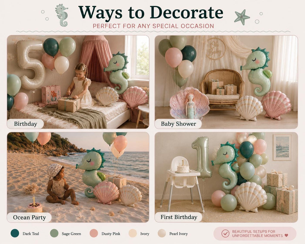 Ocean Balloon Garland Kit | Mermaid Birthday Party Decor