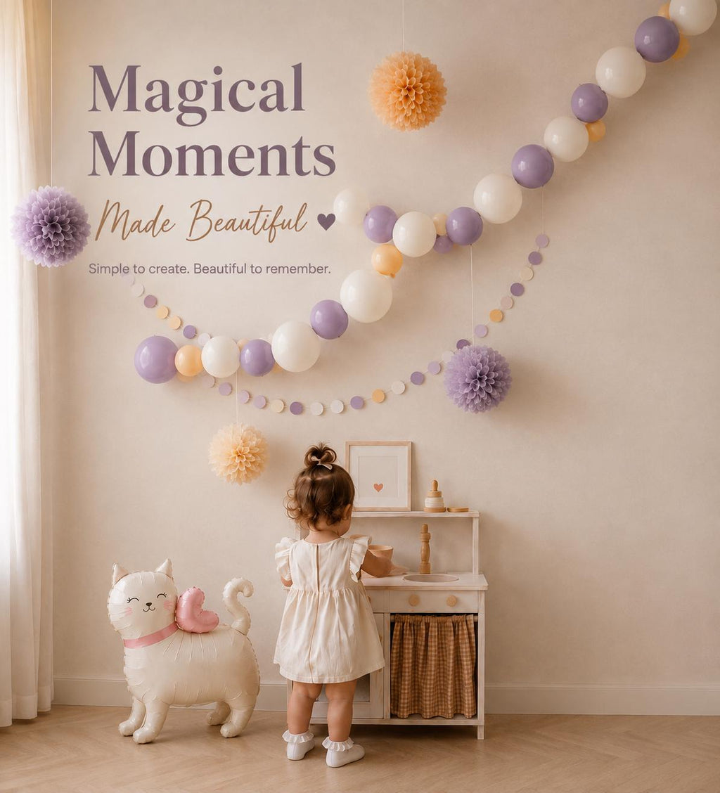 Kitty Balloon Garland Kit | Sleepover Birthday Party Decor