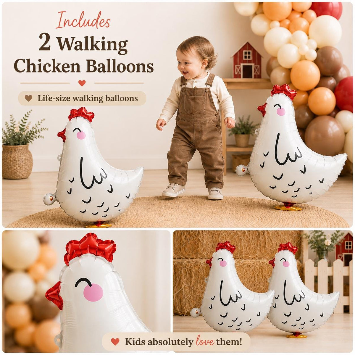 Farm Balloon Garland Kit | Barnyard Birthday Party Decor