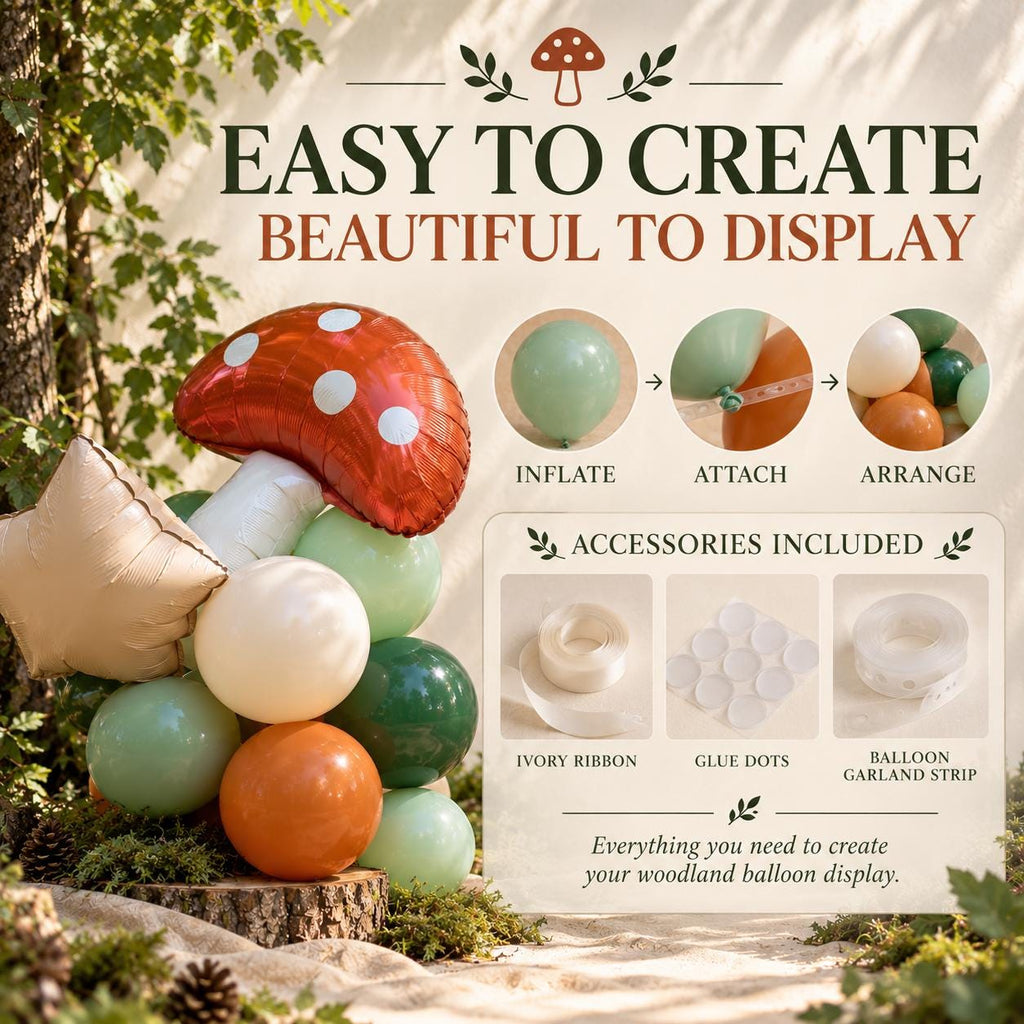 Forest Balloon Garland Kit | Woodland Birthday Party Decor