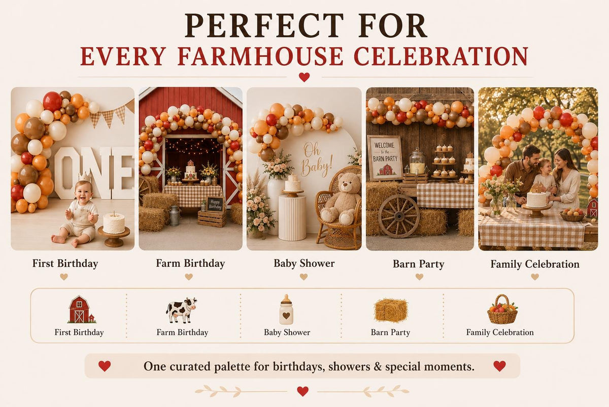 Farmhouse Balloon Add-On Set | 54 Latex Balloons