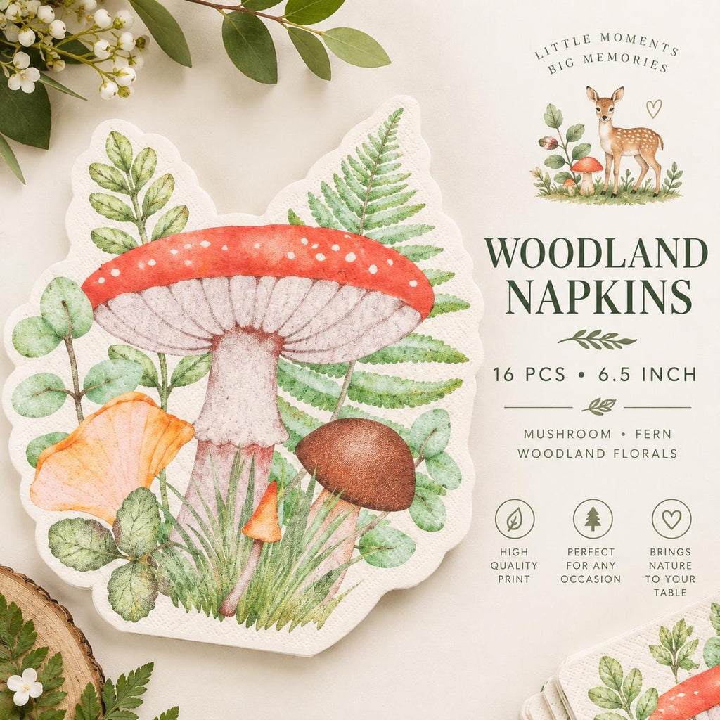 Woodland Party Table Set for 8 | Forest Birthday Tableware
