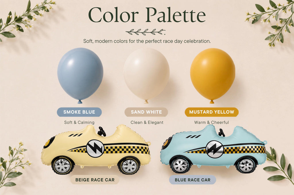 Race Car Balloon Garland Kit | Race Birthday Party Decor