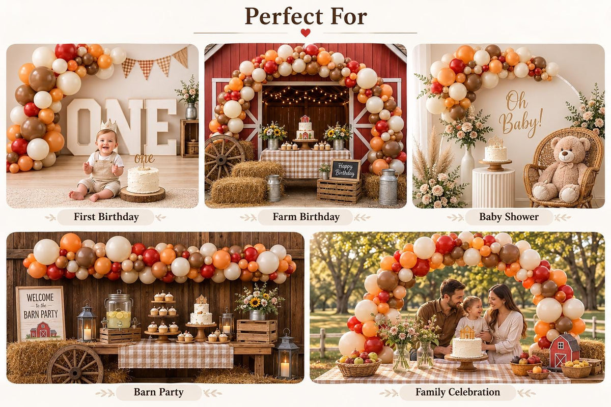 Farm Balloon Garland Kit | Barnyard Birthday Party Decor